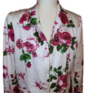 Victor Costa Floral Embellished Jacket M